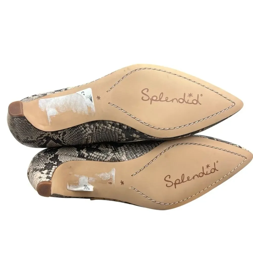 Splendid Nettie Snakeskin Bootie sz 8.5 Tan & Brown